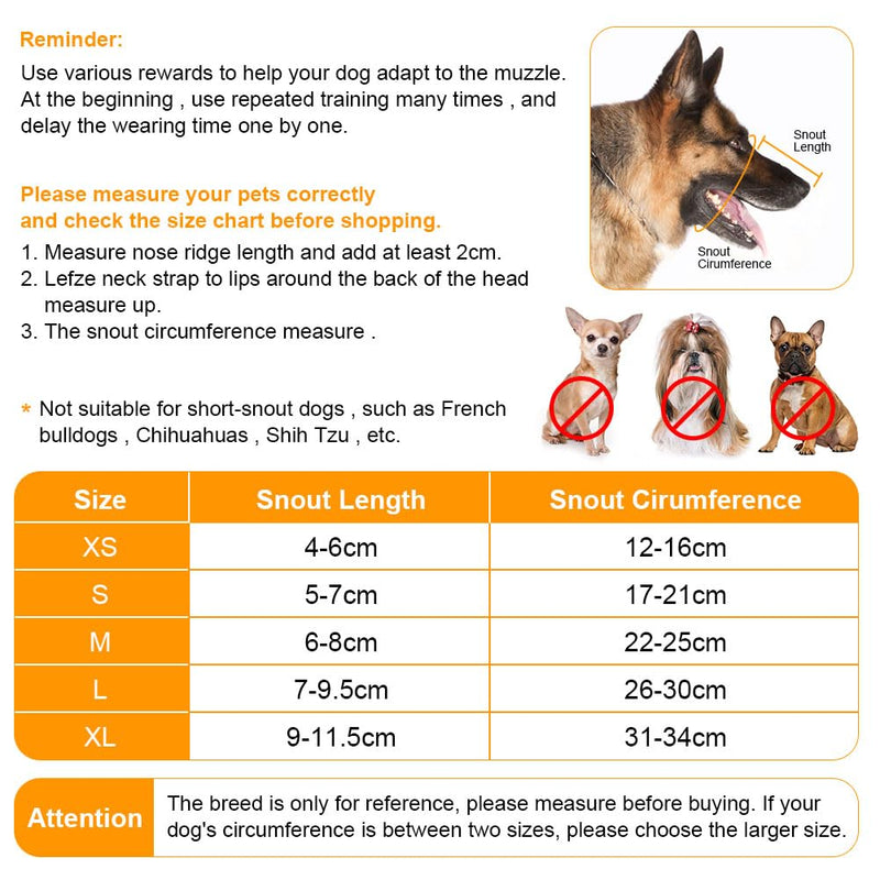 Adiwo muzzle for dogs, dog muzzle with rounded mesh loop, breathable, safe, quick fit for small, medium, large dogs, adjustable eating protection, dog biting and chewing, gray M - BeesActive Australia