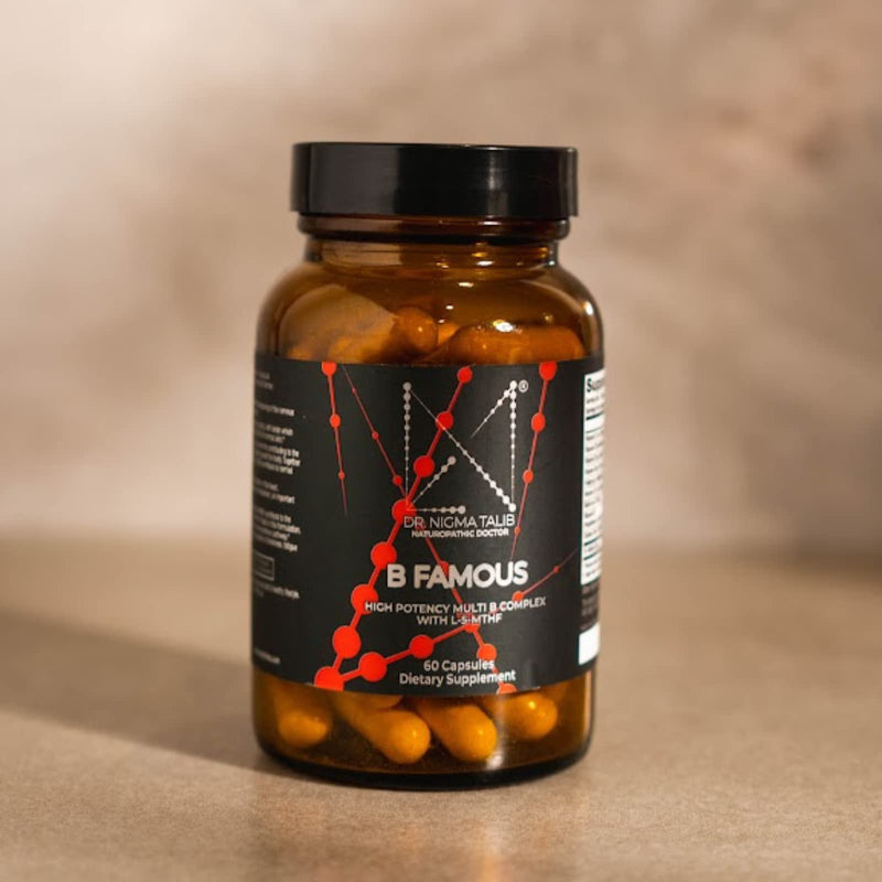 DR. NIGMA B Famous High Potency Multi B Vitamin Complex with L-5-MTHF for Nervous System and Digestive Health and Glowing Skin - 60 Capsules