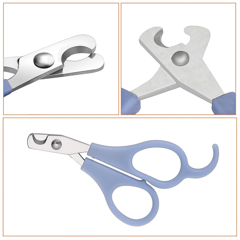 IKadiya Cat Nail Clippers, Cat Scissors, Claw Scissors with Non-Slip Handles, for Kittens, Puppies and Rabbits, Professional Cat Nail Scissors Claw Scissors (Blue) - BeesActive Australia