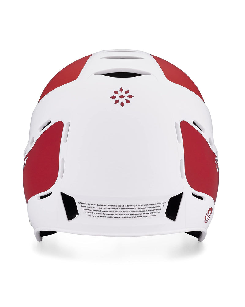 RIP-IT | Vision Pro Softball Batting Helmet with Face Mask | Matte | Two-Tone Scarlet S/M | Lightweight Women’s Sport Equipment Small/Medium Scarlet/White (Matte) - BeesActive Australia