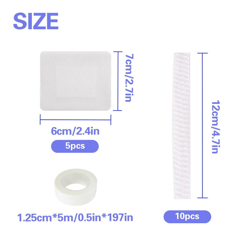 16 PCS Dog Tail Protector Dog Ends Starter Pack Including 10 Breathable Mesh Dog Tail Dressing 5 Gauze and 1 Roll Self-Adhesive Pet Bandage Vet Wrap for Dogs Cats Other Pets Animals - BeesActive Australia