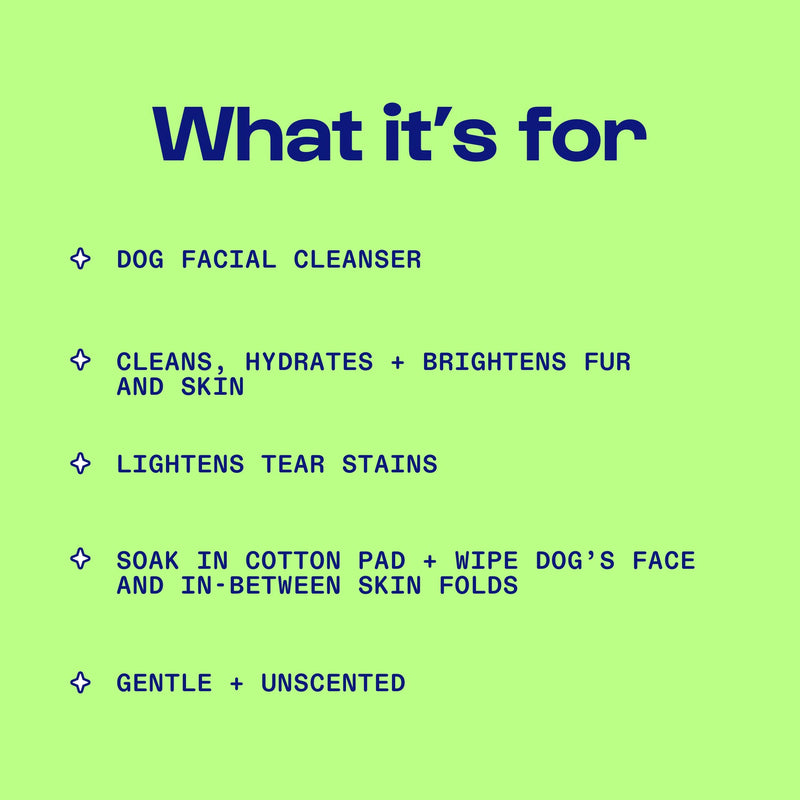 Dirty Dog Beauty Club - Furboost Cleanser for Dogs with Natural Ingredients, Effective Removal of Tear Stains - Gentle Solution with Blueberry Extract, Coconut and Rice Water, 100 ml (3.4 oz) - PawsPlanet Australia