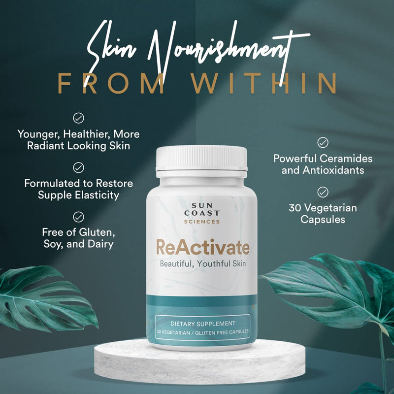 Sun Coast Sciences - ReActivate Your Skin’s Beauty from Within, with Dr. Rosenberg’s Special Skin Health Formula - 30 Count (Pack of 1)