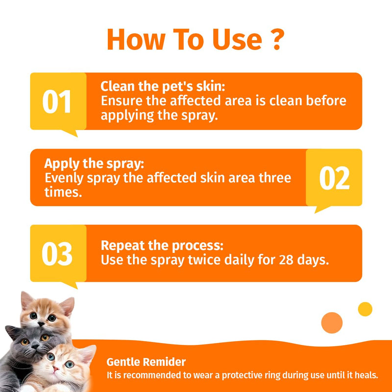 Hot Spot Spray for Dogs, Itch Relief Spray & Hot Spot Treatment for Dogs, Cats, Helps Alleviate Sensitive Skin, Scratching, and Licking of Coat, for All Animals, 2.02oz