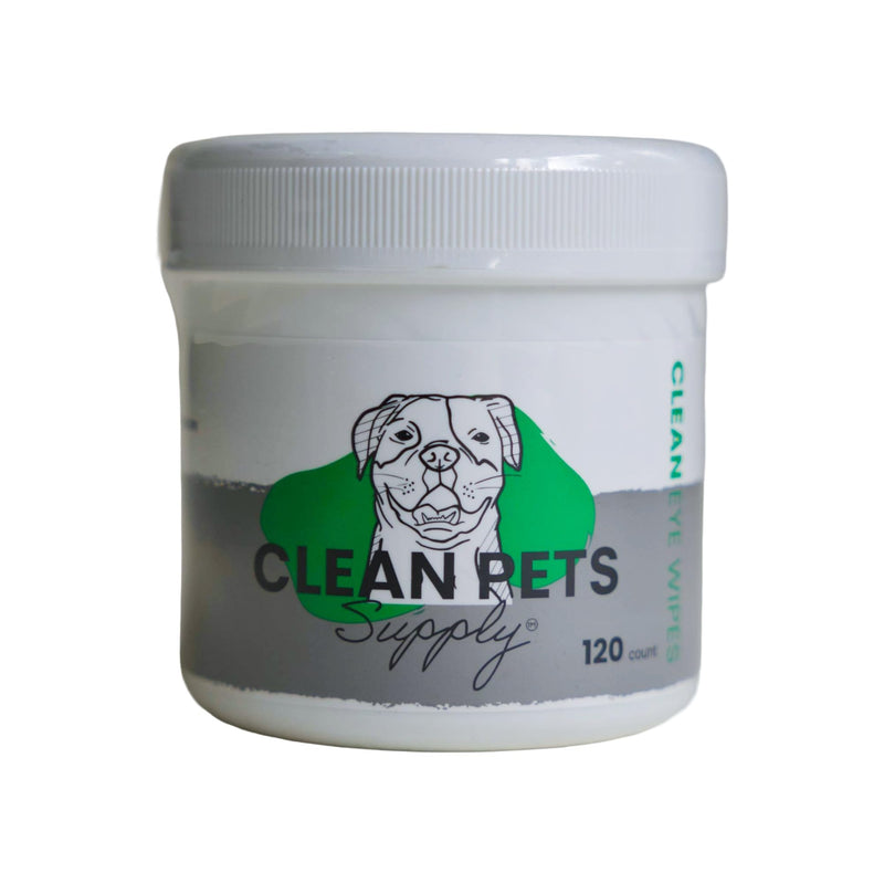 Dog and Cat Eye Wipes | Tear Stain Remover for Dogs & Cats | Unscented Hypoallergenic Eye Cleaning Wipes | Gently Removes Discharge, Crust & Debris | 120 Count | Gentle eye wipes for cats & dogs. Just clean.