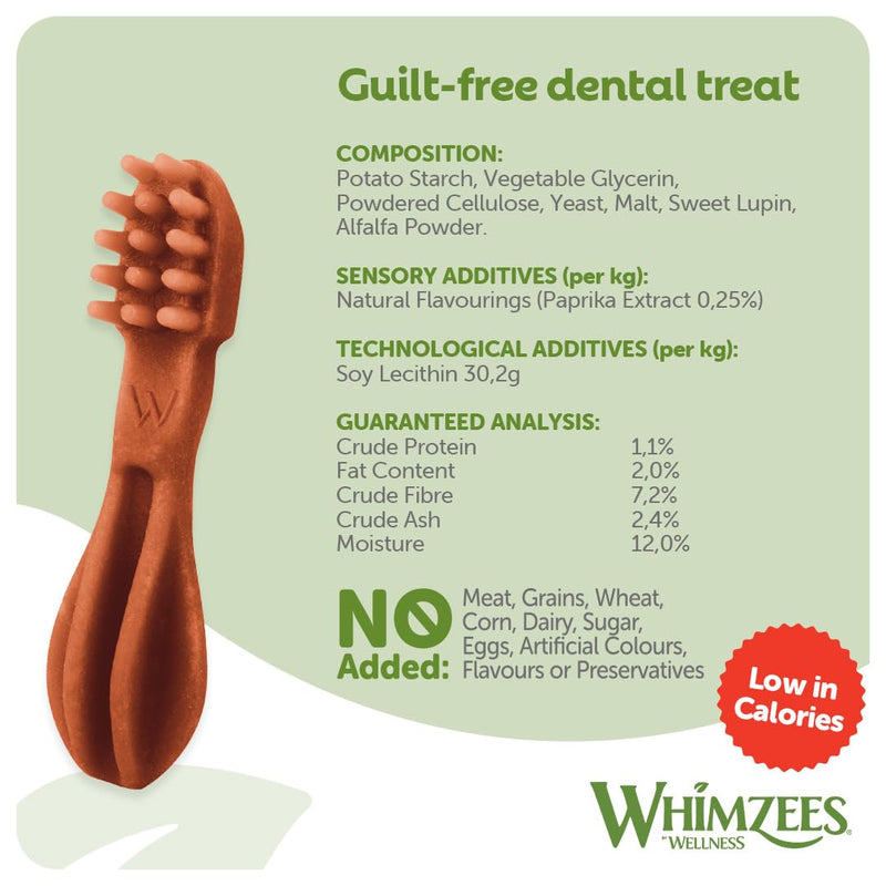 WHIMZEES Stix S, 24 Pieces – Dog Dental Stix, Size S, Dog Dental Sticks for Small Breeds, Natural and Grain Free, Rawhide-Free, Vegetarian, No Added Sugar Unflavoured 360 g (Pack of 1)