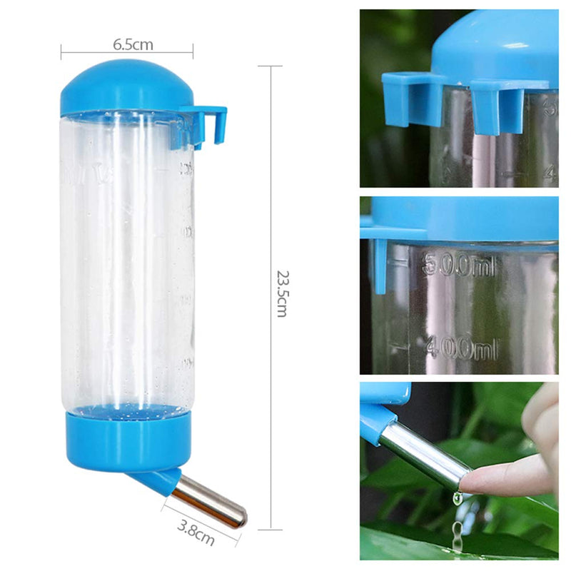 Livestocktool Pet Rabbit Water Bottle No Drip Auto Water Feeder for Bunny Puppy Cat Guinea Dog Small Animals 16 OZ (Random Color) - BeesActive Australia