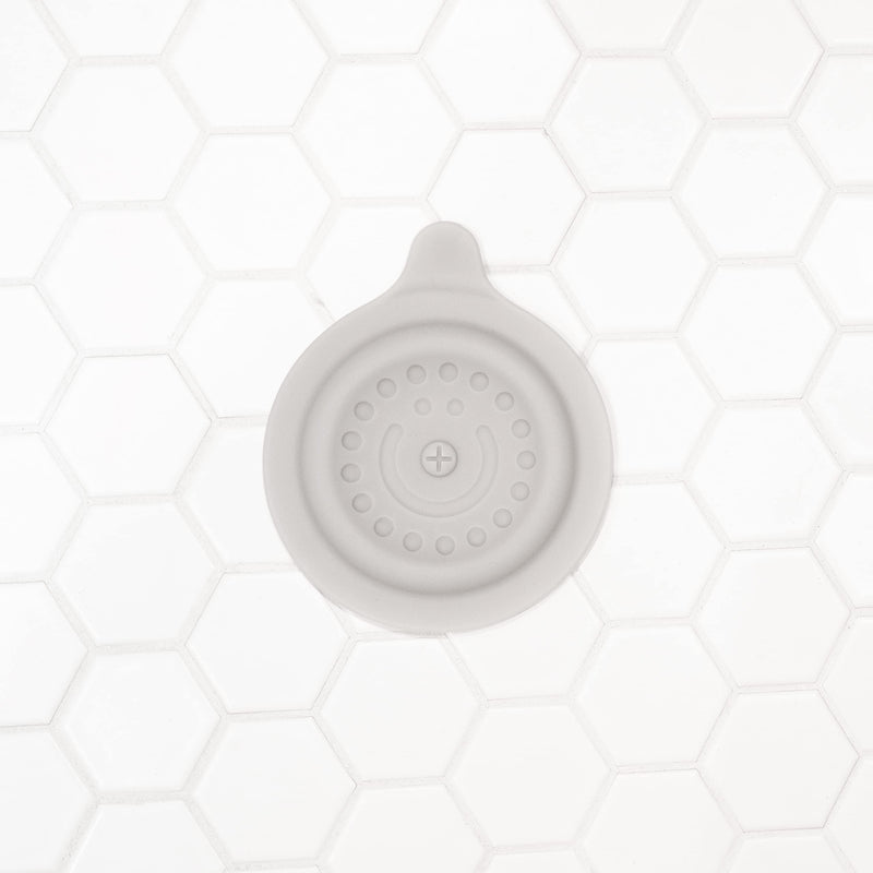 Ubbi Bathtub Drain Cover, Silicone Drain Stopper with Suction, Baby Bath Time Accessory, Gray Gray Drain Cover