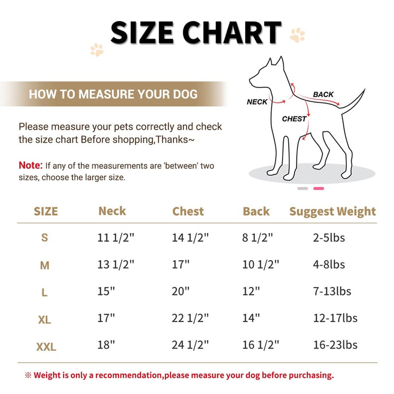 lesypet Dog Coats for Small Dogs, Dog Jacket Warm Dog Winter Coat Windproof Puffer Jacket for Puppy, Chihuahua, Pink M Medium - BeesActive Australia