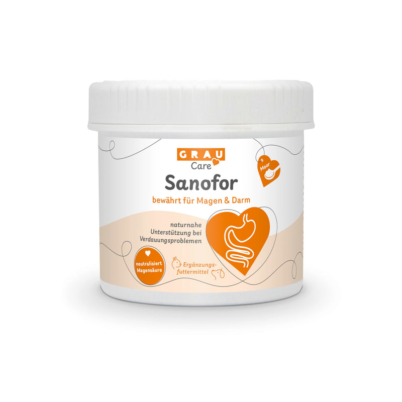 GRAU - the original - Sanofor, healing moor to build up the intestinal flora, for a vital intestinal mucous membrane and flora, pack of 1 (1 x 500 g), supplementary food for dogs and cats