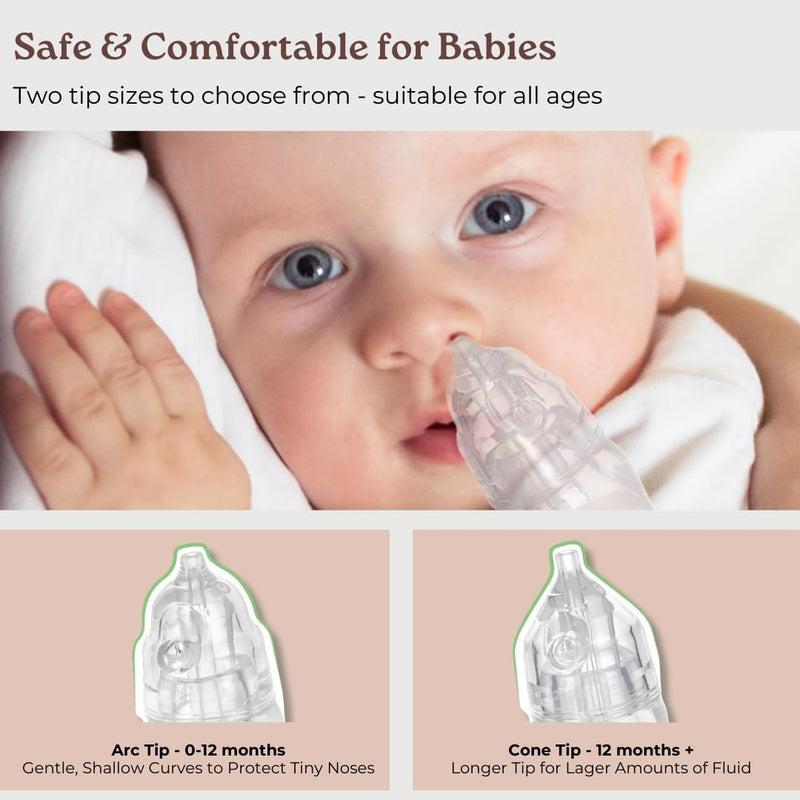 Haakaa Penguin Nasal Aspirator for Baby – Blocked Nose Relief: Works by Suction – BPA, PVC & Phthalate-Free – Food-Grade Silicone – Easy-to-Clean – Fluid Measurement - BeesActive Australia