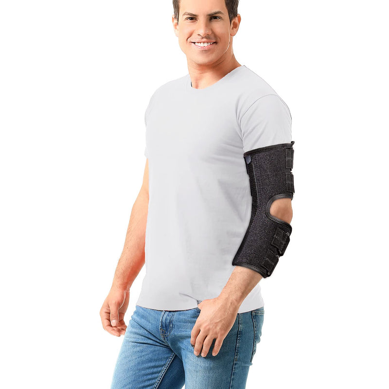 Elbow Brace Support Splint for Cubital Tunnel Syndrome and Arthritis Pain Relief , Adjustable Angle Stabilizer Brace ,Prevent Excessive Bending at night,Fits left and right Arms for Woman and Man- M Medium
