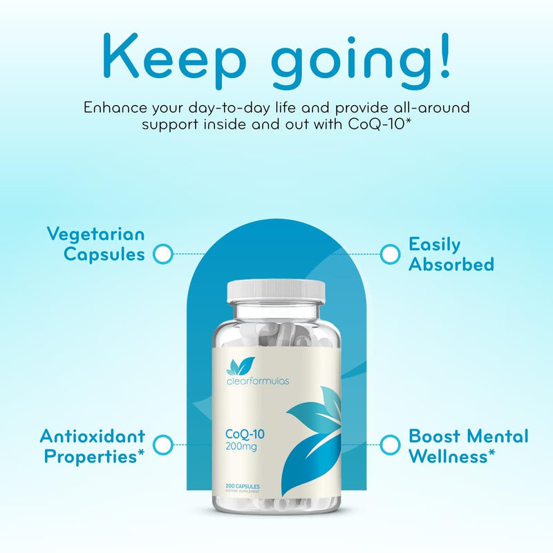 Quick Absorption CoQ10 200mg - Coenzyme Q10 200mg Potent Antioxidant for Heart Energy and Aging Support - High Stability CoQ10 Ubiquinone Capsules - Made in a cGMP US Lab (400 Servings) 400 Count (Pack of 1)