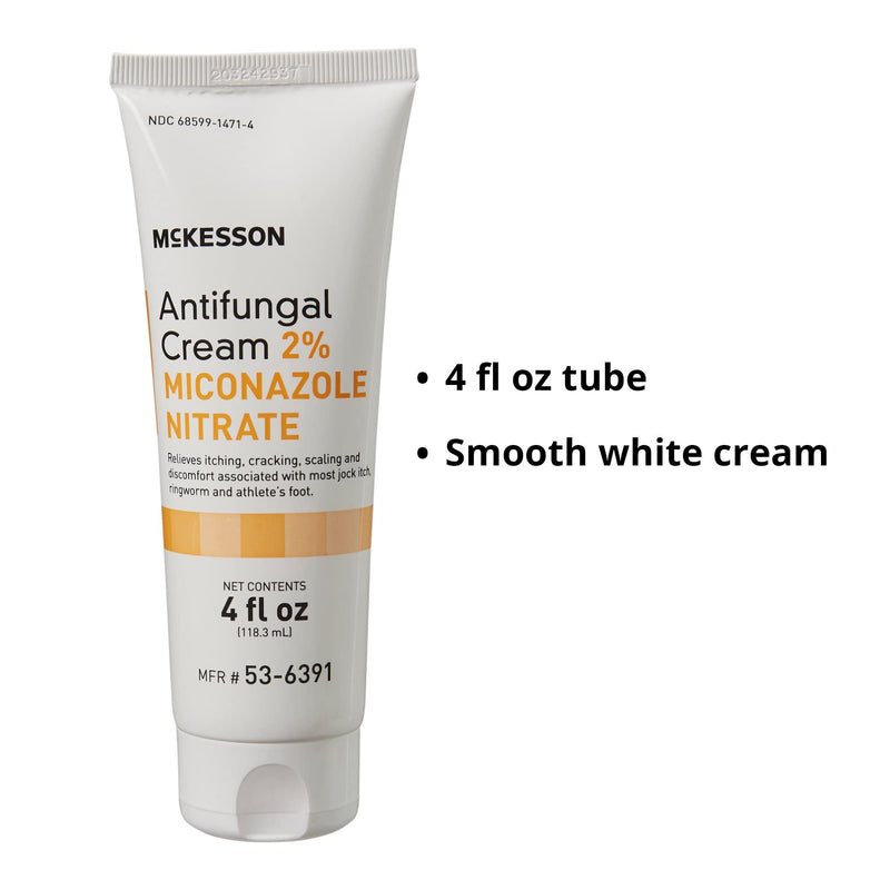 McKesson Antifungal Cream, 2% Miconazole Nitrate - Relieves Itching, Burning, Cracking from Jock Itch, Ringworm and Athlete Foot - 4 oz., 3 Count 4 Ounce (Pack of 3) - BeesActive Australia