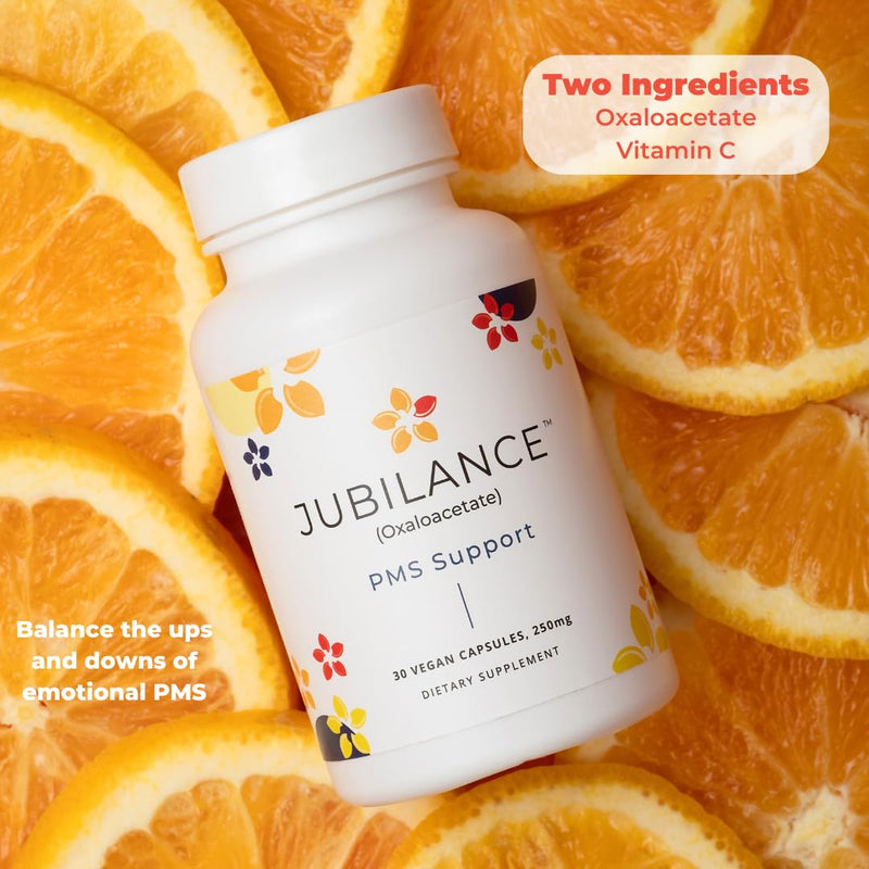 Jubilance PMS Support - Oxaloacetate PMS Relief Vitamin for Women (New Look, Same Clinically Proven Formula)