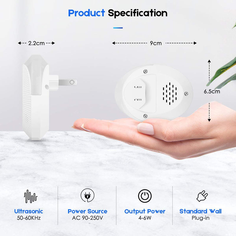 Ultrasonic Pest Repeller, 6 Pack Pest Repellent Ultrasonic Plug in, Insect Repellent Indoor Electronic Bug Repellent Plug in for Mosquitos, Ants, Roaches, Bug, Mouse - BeesActive Australia