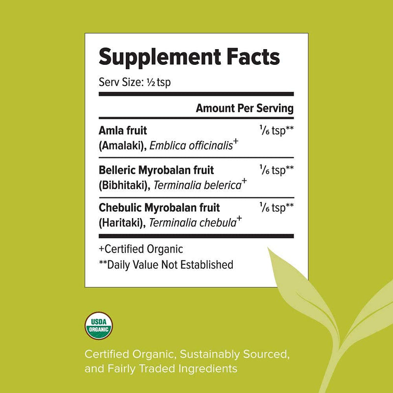 Banyan Botanicals Triphala Powder- Certified Organic 8 Ounce (Pack of 1) - BeesActive Australia