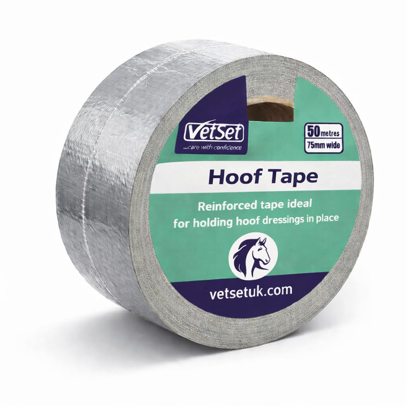 Hoof Tape for Horses & Animals | Heavy Duty Reinforced Adhesive 50m Roll for Securing Dressings & Poultices