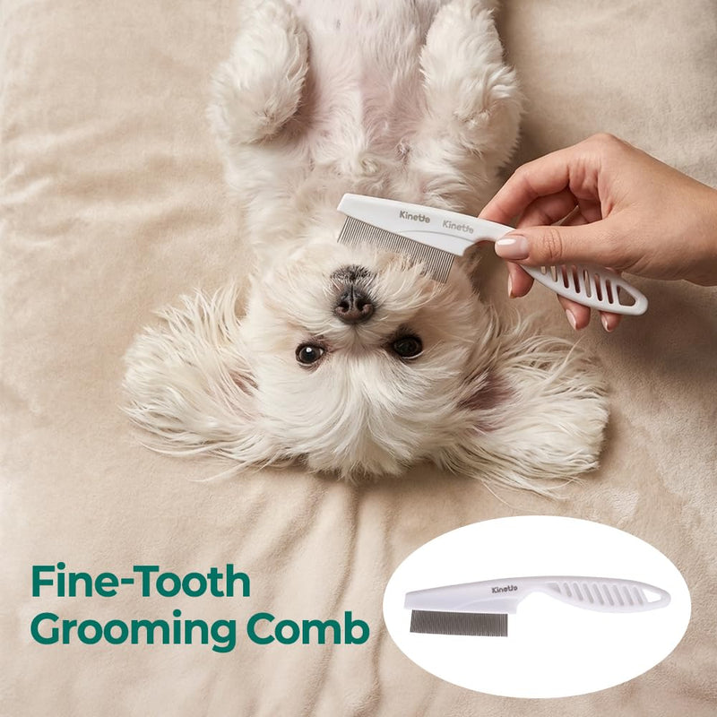 Kinette Pet Grooming Set – Oatmeal Moisturizing Cream (5.0 fl oz) & Fine-Tooth Comb for Dogs and Cats