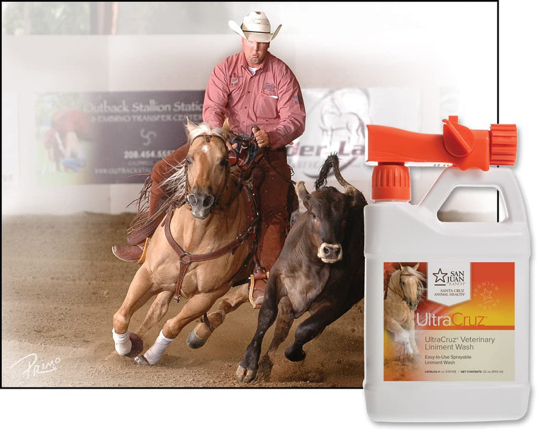 UltraCruz Veterinary Liniment Wash for Horses, 32 oz with Travel Spray - BeesActive Australia