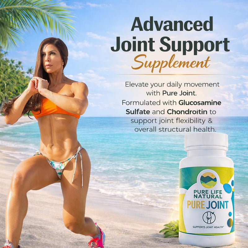 Pure Joint Glucosamine Chondroitin 90 Tablets | MSM supplement that supports mobility, cartilage health, and flexibility, convenient formula for men and women. By Haidy Cruz
