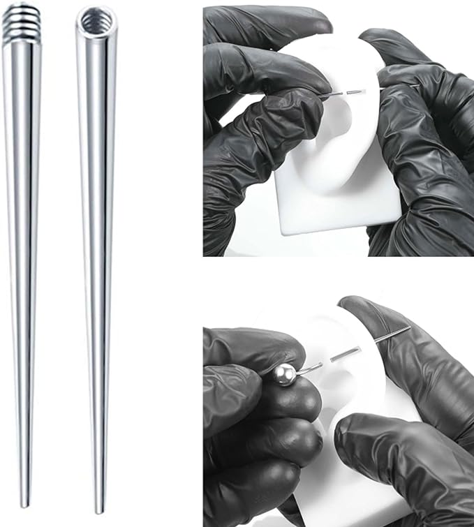 Stainless Steel Perforated Auxiliary Guide Rod Inside and Outside Thread Rod Lip Nail Connection Rod to Avoid Scratches Body Piercing Tool Professional - BeesActive Australia