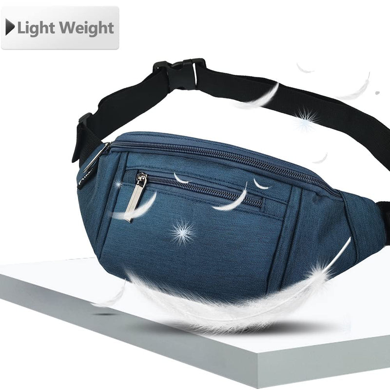 Fanny Pack for Men Women,Crossbody Waist Bag Pack,Belt Bag for Travel Walking Running Hiking Cycling,Easy Carry Any Phone,Wallet (Dark blue) Dark blue