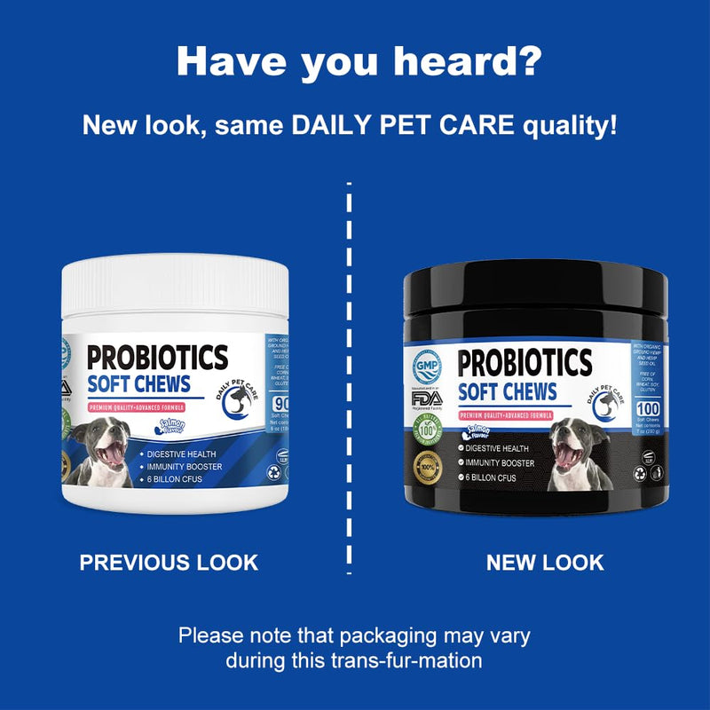 Probiotics for Dogs – Natural Digestive Treats for Gut Health, Immunity, Diarrhoea & Itchy Skin Relief – Salmon Flavour Probiotic Chews – Probiotic Dog Treats
