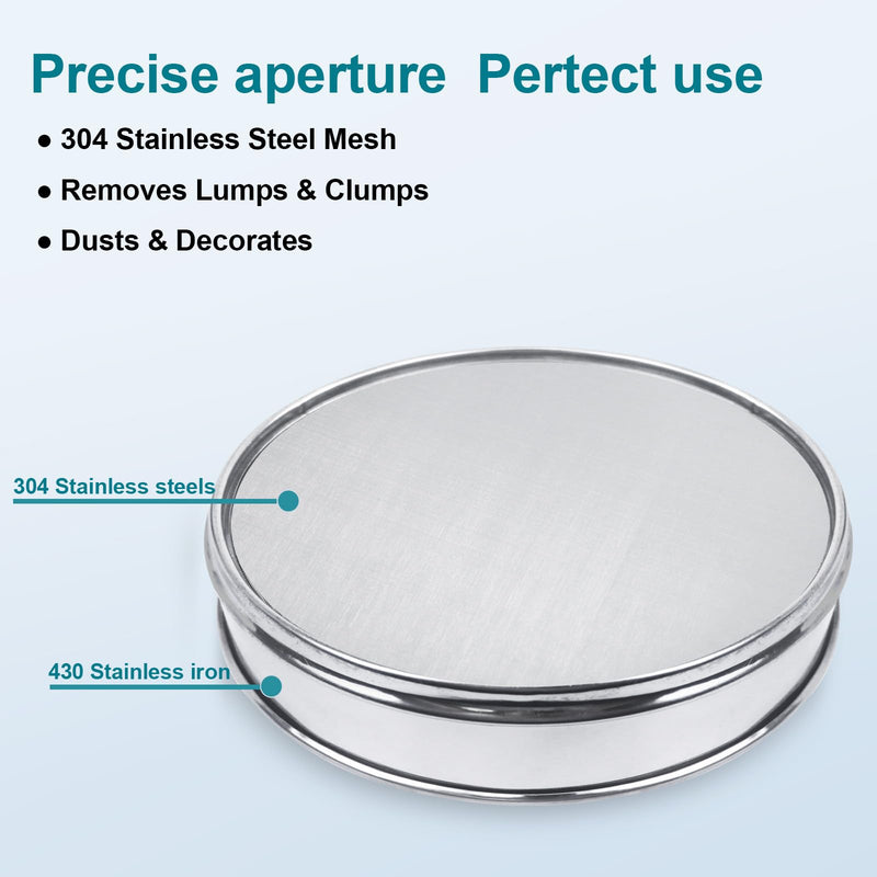 304 Stainless Steel Lab Sieve Screen Mesh, 120 Mesh (0.125mm) Aperture Test Sieve, 12Inch(30cm) Diameter Economy Standard Analysis Sample Test Sieves for Industrial Laboratory Homes 120Mesh(0.125mm)/Ф12in/30cm - BeesActive Australia