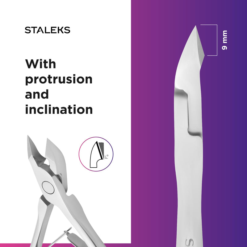 STALEKS PRO Expert 90 7mm Professional Cuticle Nippers – Stainless Steel Skin Nippers for Manicure