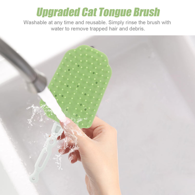3pcs Cat Tongue Comb, Cat Grooming Brush Cat Brush for Shedding Cute Cat Tongue Brush Cat Hair Brush for Long-Haired Cats Removing Hair Hairballs (Ice Cream Colors) - BeesActive Australia