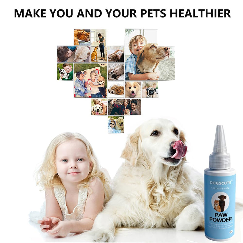 Dog Paw Balm Powder, Yeast Infection Treatment for Dogs, Paw Cleaner for Dogs & Cats, Prevent Cracked Pads and Toes