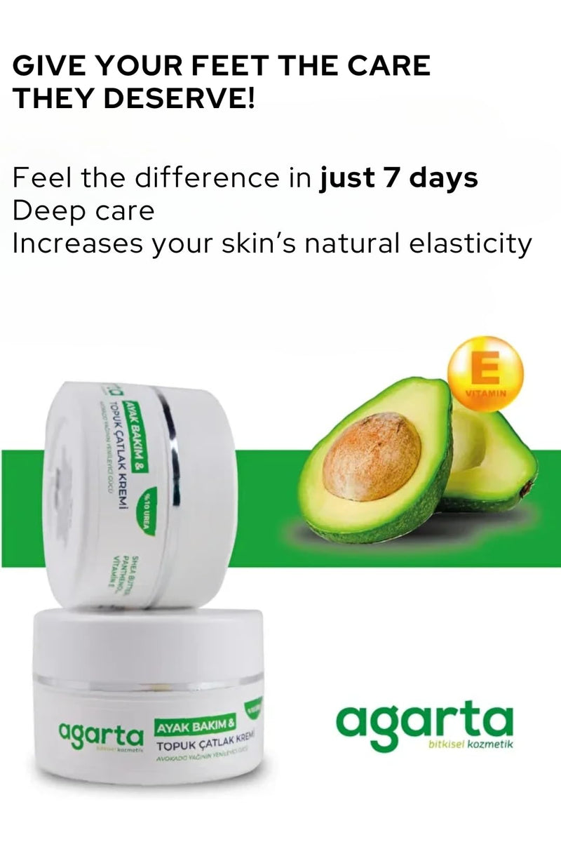 Agarta Foot & Heel Care Cream – Hydrating & Smoothing Moisturizer for Soft, Comfortable-Looking Feet, Daily Botanical Care, Vegan Formula – 3.38 fl oz - BeesActive Australia