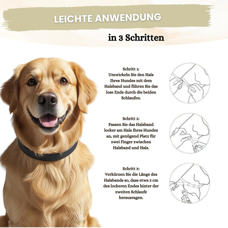Calming Collar for Dogs - Natural Anti-Stress Aid Against Anxiety, Noise & Travel | Dog Collar with Soothing Fragrance | Relaxation for New Year's Eve, Separation & Veterinarian Visit