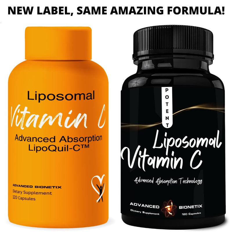 Advanced Bionetix Liposomal Vitamin C Supplement | LipoQuil-C™ Enhanced Absorption Technology | 120 Capsules 1000mg High Dose Fat Soluble Vita C | Immune Support Collagen Support 1