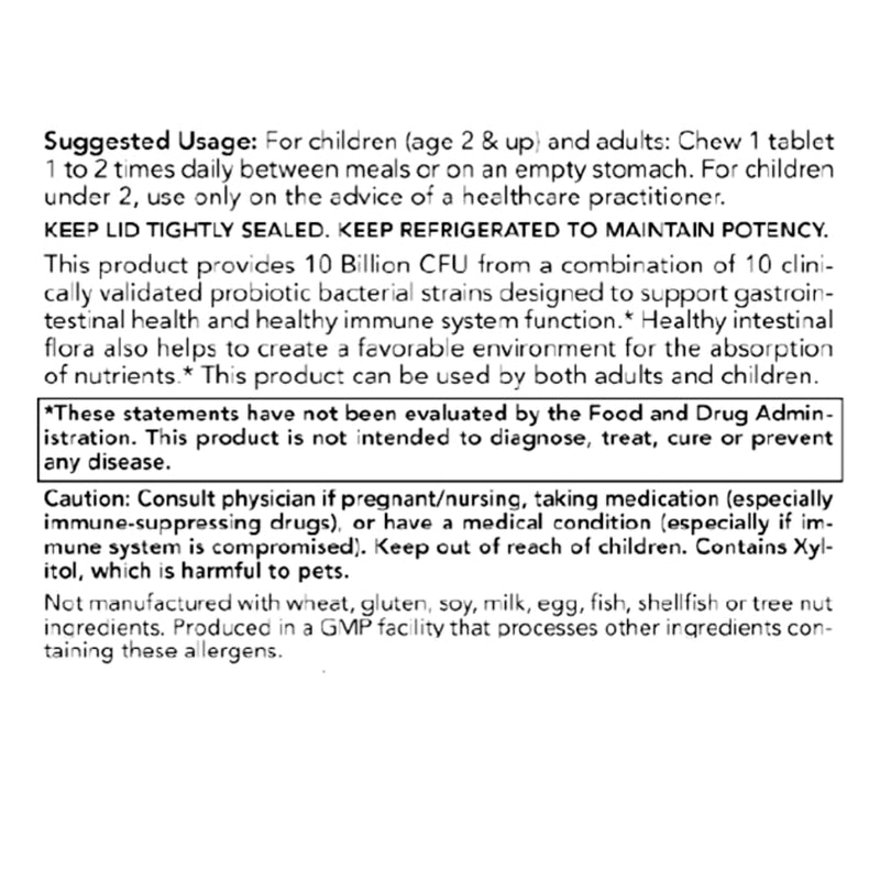 Rachel’s Pro Berry Chewables 10 Billion strains, gastrointestinal, Children and Adult 50 chewables Great Taste