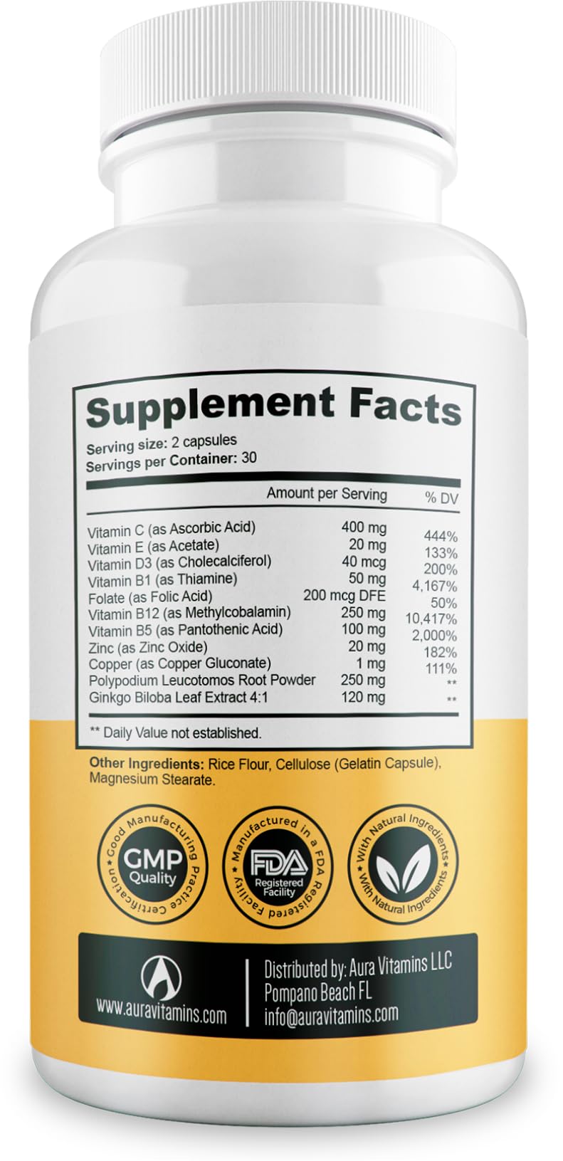 Dermawonder Vitiligo Capsules (60 Count) Effective Vitiligo Supplement, Reduce White Spots & Improve Skin Pigmentation Support, for All Skin & Reduce White Spots on Skin and Tinted Skin 1