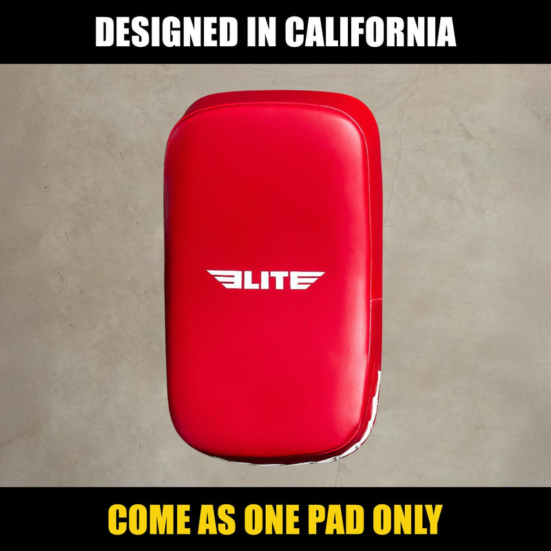 Elite Sports Muay Thai Kickboxing Training Pad for Kickboxing, MMA, Taekwondo, Karate. Ideal for Punches, Knees, and Kicks in Martial Arts Training (ONE PAD ONLY) Solid Red