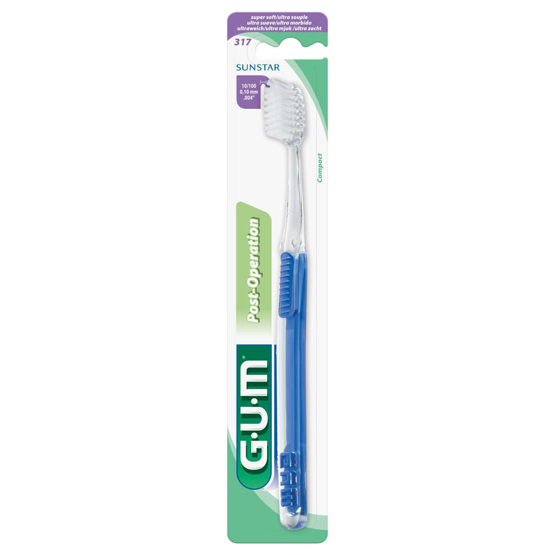 GUM Post-Surgical Toothbrush, 317MB, Super-Soft Bristles, Professional Sample, 6 Count