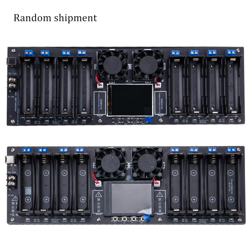 KOOBOOK 1Pcs Type-C 18650 Lithium Battery Capacity Tester 8 Channel MAh MWh Digital Battery Power Detector Module Internal Resistance Tester Support Automatic Charge Discharge