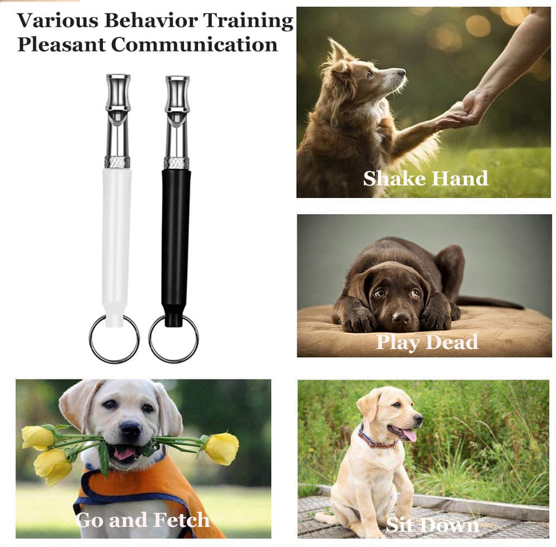 2 Pack Dog Whistle, Dog Whistle to Stop Barking Neighbors Dog, Adjustable Ultrasonic Silent Dog Whistle, Professional Recall Dog Training Whistles with Lanyard - BeesActive Australia