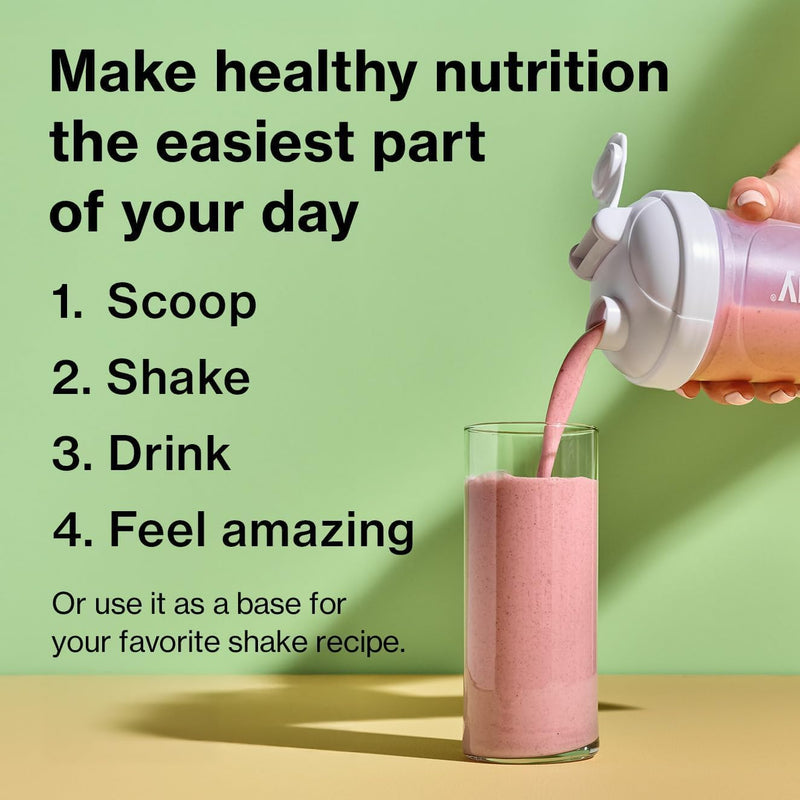 Shakeology 0g Added Sugar Plant-Based Protein - Tropical Strawberry, 7 Serv | Gluten free, superfood protein shake with vitamins & minerals, helps support healthy weight loss, lean muscle & gut health Tropical Strawberry Vegan 7 Servings