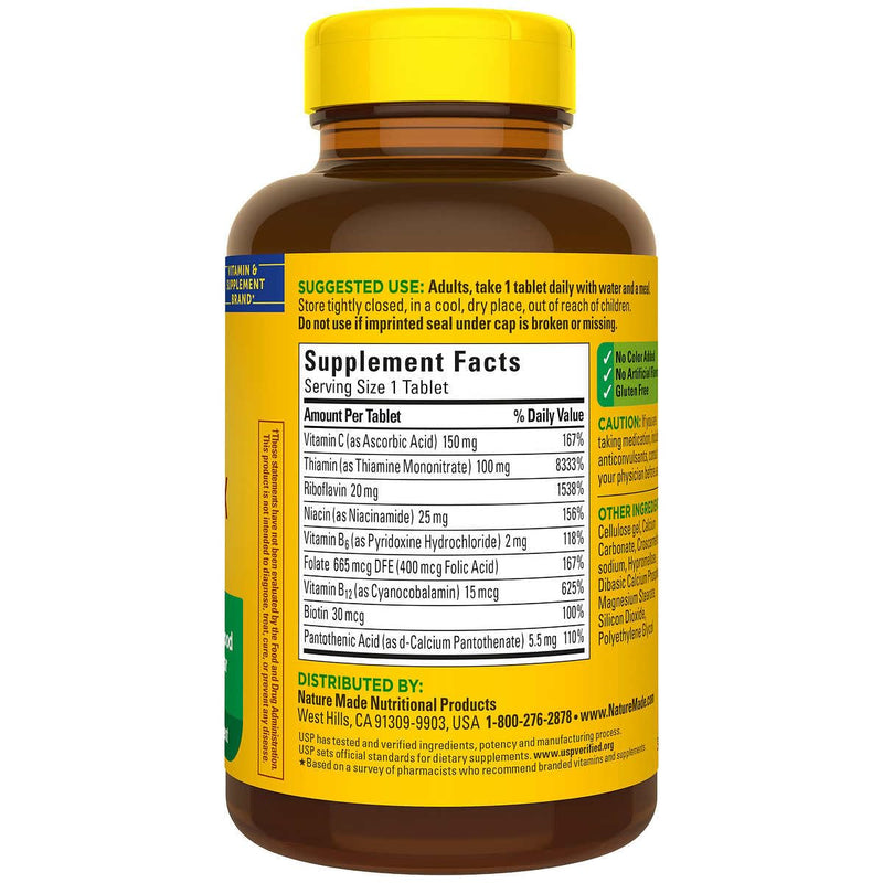 Nature Made Super B-Complex, 460 Tablets Unflavored 460 Count (Pack of 1)