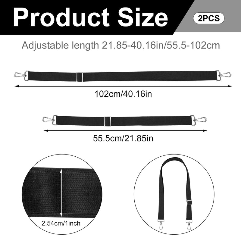 2pcs Horse Blanket Leg Straps, Elastic Horse Blanket Leg Straps Horse Blanket Belly Band Replacement with Swivel Snap Hook Wrap Adjustable Length 21.85-40.16in Black(Double Hook) Double Hook - BeesActive Australia