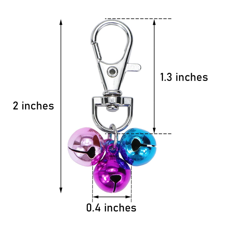 Cat Collar Bells Loud Dog Bell Training Charm Pendants for Pet Puppy Kitty Necklace Collar 5 PCS Colorful - BeesActive Australia