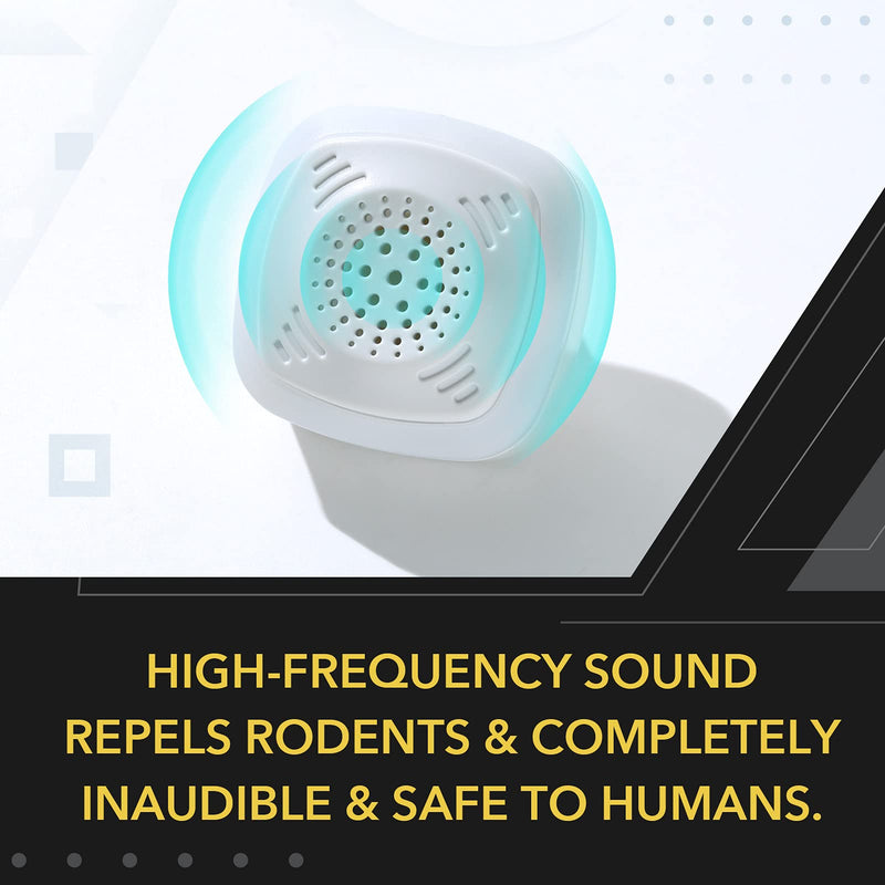 OW-5 Ultrasonic Rodent Repellers 4 Pack, Effectively Repel Rodents While 100% Silent & Safe to Humans and Non-Rodent Pets, White 4 Pack Ultrasonic Rodent Repellers - BeesActive Australia