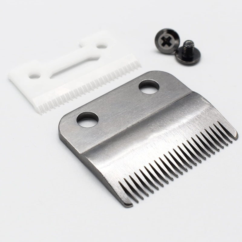 Professional Adjustable Hair Clipper Replacement Blade Set #2161 Compatible with Wahl 5 Star Series Senior Magic Clip Super Taper 8148 1919 Hair Clippers (Silver) Silver - BeesActive Australia