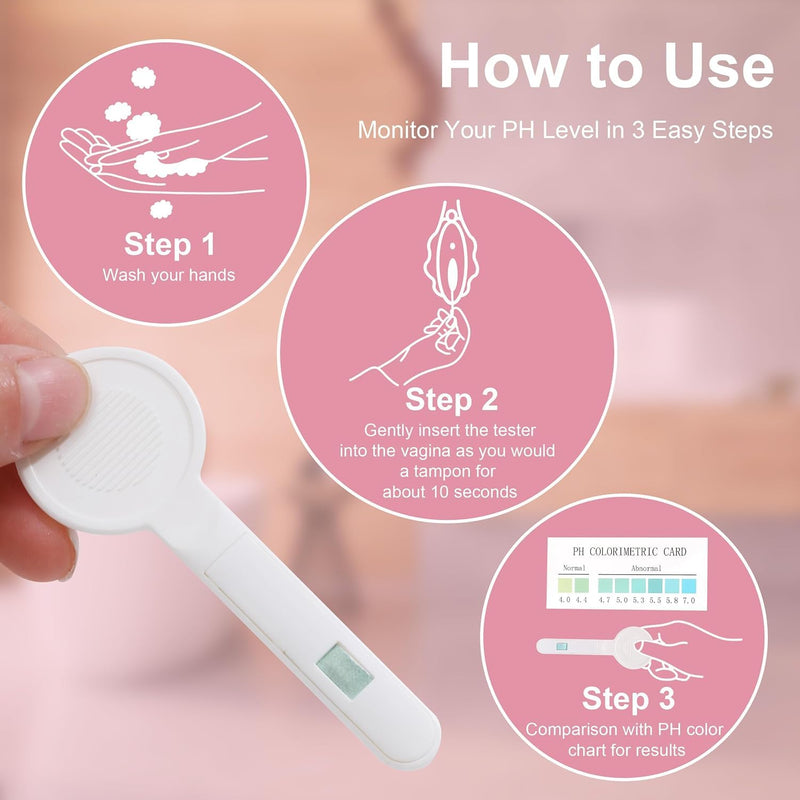 Vaginal pH Test Strips, Feminine Health Vaginal pH Test Strips Kits for Bacterial Vaginitis, Trichomonas Vaginitis, Individual Aluminum Foil Wrapped (4-Packs) 4-packs - BeesActive Australia