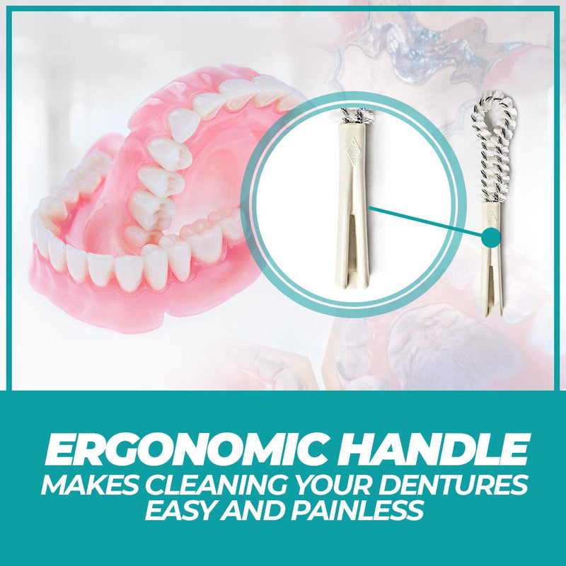 Fuller Brush Dental Plate Brush - Soft Hygienic Denture Cleaner - Small & Flexible Cleaning Tool for Dentures & Plates - Oral Hygiene for Men & Women (Pack of 3) Pack of 3