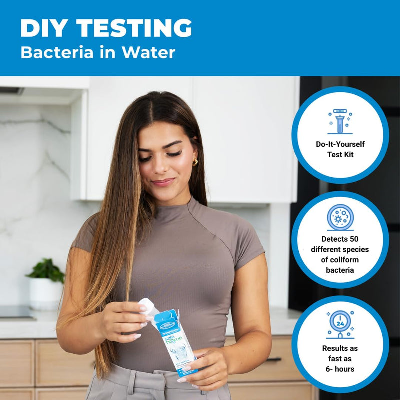 Safe Home® DIY Bacteria in Water Test Kit – Results as Fast as 6 Hours – Detects 50 Different Species of Coliform Bacteria – EPA Lab Certified – Made in the USA – (1 Pack) 1-Pack